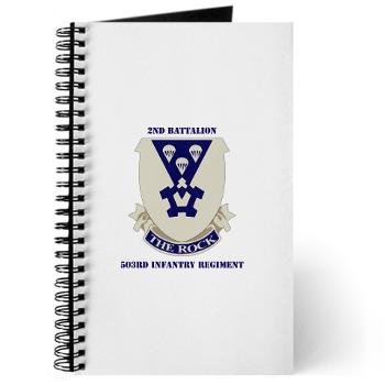 2B503IR - M01 - 02 - DUI - 2nd Battalion - 503rd Infantry Regiment with Text - Journal