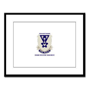 2B503IR - M01 - 02 - DUI - 2nd Battalion - 503rd Infantry Regiment with Text - Large Framed Print