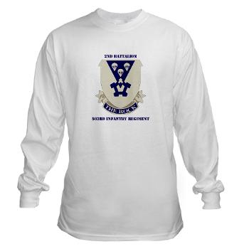 2B503IR - A01 - 03 - DUI - 2nd Battalion - 503rd Infantry Regiment with Text - Long Sleeve T-Shirt