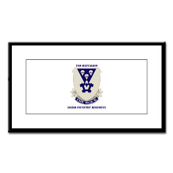 2B503IR - M01 - 02 - DUI - 2nd Battalion - 503rd Infantry Regiment with Text - Small Framed Print