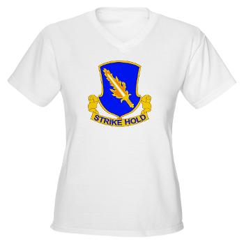 2B504PIR - A01 - 04 - DUI - 2nd Bn - 504th PIR - Women's V-Neck T-Shirt