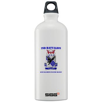 2B505PIR - M01 - 03 - DUI - 2nd Bn - 505th Parachute Infantry Regt with text - Sigg Water Bottle 1.0L