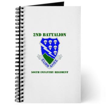 2B506IR - M01 - 02 - DUI - 2nd Battalion - 506th Infantry Regiment with Text Journal