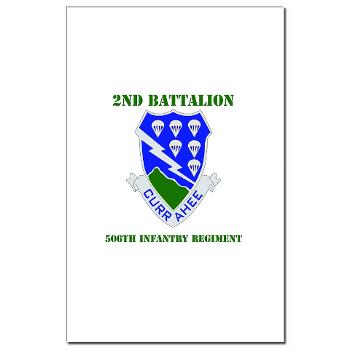 2B506IR - M01 - 02 - DUI - 2nd Battalion - 506th Infantry Regiment with Text Mini Poster Print