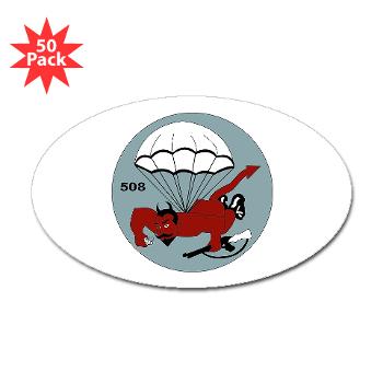 2B508PIR - M01 - 01 -DUI - 2nd Bn - 508th Parachute Infantry Regt - Sticker (Oval 50 pk)