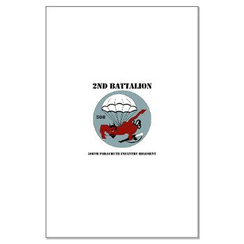2B508PIR - M01 - 02 -DUI - 2nd Bn - 508th Parachute Infantry Regt with text - Large Poster