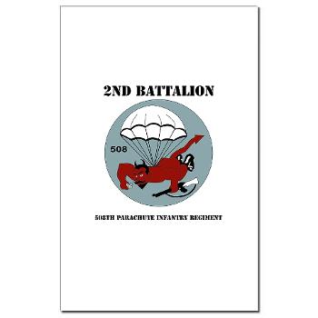 2B508PIR - M01 - 02 -DUI - 2nd Bn - 508th Parachute Infantry Regt with text - Mini Poster Print