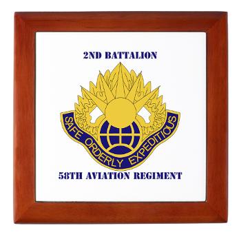 2B58AR - M01 - 03 - DUI - 2nd Battalion,58th Aviation Regiment with Text - Keepsake Box