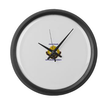 2B58AR - M01 - 03 - DUI - 2nd Battalion,58th Aviation Regiment with Text - Large Wall Clock