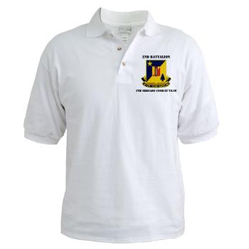 2B5BC - A01 - 04 - DUI - 2nd Bn 5th Brigade Combat Team with Text Golf Shirt - Click Image to Close