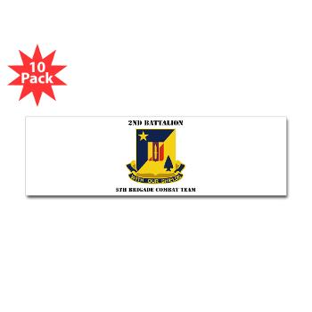 2B5BC - M01 - 01 - DUI - 2nd Bn 5th Brigade Combat Team with Text Sticker (Bumper 10 pk) - Click Image to Close