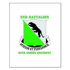 2B69AR - M01 - 02 - DUI - 2nd Bn - 69th Armor Regt with Text Small Poster