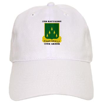 2B70A - A01 - 01 - SSI - 2nd Battalion, 70th Armor with Text - Cap