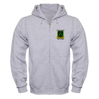 2B70A - A01 - 03 - SSI - 2nd Battalion, 70th Armor with Text - Zip Hoodie