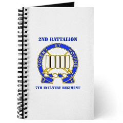2B7IR - M01 - 02 - DUI - 2nd Bn - 7th Infantry Regt with Text - Journal