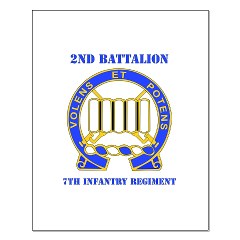 2B7IR - M01 - 02 - DUI - 2nd Bn - 7th Infantry Regt with Text - Small Poster