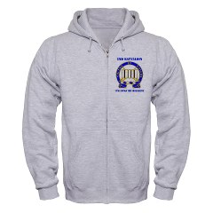 2B7IR - A01 - 03 - DUI - 2nd Bn - 7th Infantry Regt with Text - Zip Hoodie - Click Image to Close