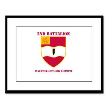 2B82FAR - M01 - 02 - DUI - 2nd Bn - 82nd FA Regt with Text - Large Framed Print - Click Image to Close