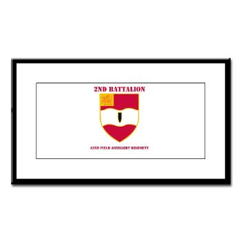 2B82FAR - M01 - 02 - DUI - 2nd Bn - 82nd FA Regt with Text - Small Framed Print - Click Image to Close