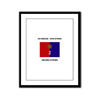 2B85D - M01 - 02 - 2nd Bde - 85th Division with Text - Framed Panel Print - Click Image to Close