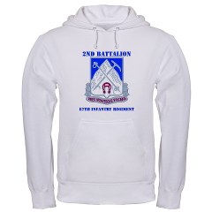 2B87IR - A01 - 03 - DUI - 2nd Bn - 87th Infantry Regt with Text Hooded Sweatshirt