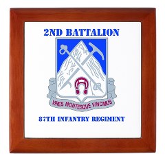 2B87IR - M01 - 03 - DUI - 2nd Bn - 87th Infantry Regt with Text Keepsake Box - Click Image to Close