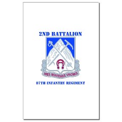 2B87IR - M01 - 02 - DUI - 2nd Bn - 87th Infantry Regt with Text Mini Poster Print