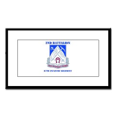 2B87IR - M01 - 02 - DUI - 2nd Bn - 87th Infantry Regt with Text Small Framed Print - Click Image to Close