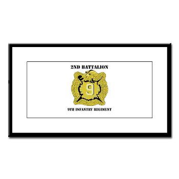 2B9IR - M01 - 02 - DUI - 2nd Bn - 9th Infantry Regt with Text - Small Framed Print - Click Image to Close
