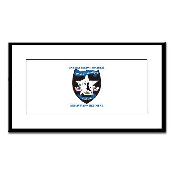 2BA2AR - M01 - 02 - DUI - 2nd Bn (Assault) - 2nd Avn Regt with Text - Small Framed Print - Click Image to Close