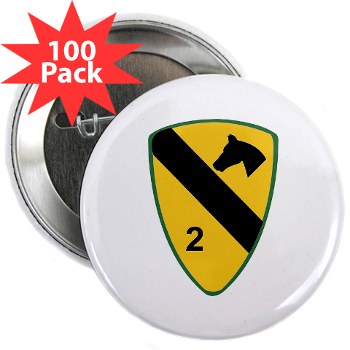 2BCT - M01 - 01 - DUI - 2nd Heavy BCT - Black Jack - 2.25" Button (100 pack) - Click Image to Close