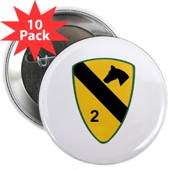 2BCT - M01 - 01 - DUI - 2nd Heavy BCT - Black Jack - 2.25" Button (10 pack) - Click Image to Close