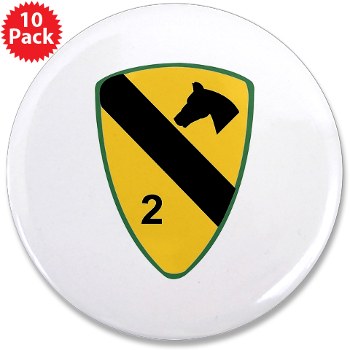 2BCT - M01 - 01 - DUI - 2nd Heavy BCT - Black Jack - 3.5" Button (10 pack) - Click Image to Close