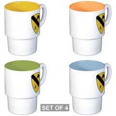 2BCT - M01 - 03 - DUI - 2nd Heavy BCT - Black Jack - Stackable Mug Set (4 mugs)