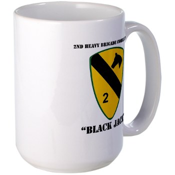 2BCT - M01 - 03 - DUI - 2nd Heavy BCT - Black Jack with text - Large Mug