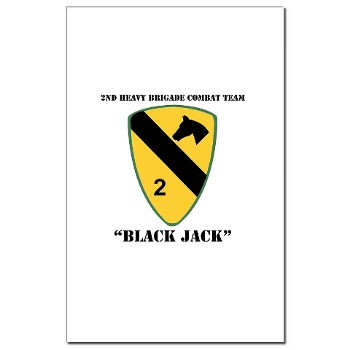 2BCT - M01 - 02 - DUI - 2nd Heavy BCT - Black Jack with text - Mini Poster Print