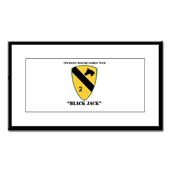 2BCT - M01 - 02 - DUI - 2nd Heavy BCT - Black Jack with text - Small Framed Print