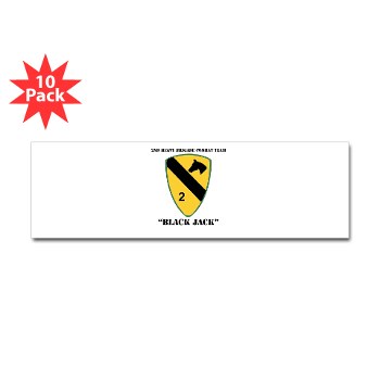 2BCT - M01 - 01 - DUI - 2nd Heavy BCT - Black Jack with text - Sticker (Bumper 10 pk) - Click Image to Close
