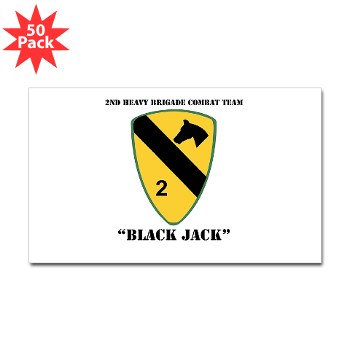 2BCT - M01 - 01 - DUI - 2nd Heavy BCT - Black Jack with text - Sticker (Rectangle 50 pk) - Click Image to Close
