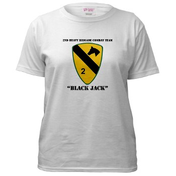 2BCT - A01 - 04 - DUI - 2nd Heavy BCT - Black Jack with text - Women's T-Shirt - Click Image to Close