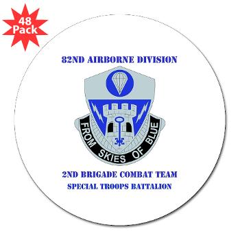 2BCT2BSTB - M01 - 01 - DUI - 2nd Bde - Special Troops Bn with text 3" Lapel Sticker (48 pk)