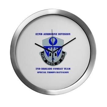 2BCT2BSTB - M01 - 03 - DUI - 2nd Bde - Special Troops Bn with text Modern Wall Clock