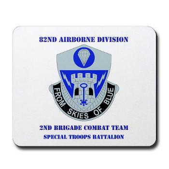2BCT2BSTB - M01 - 03 - DUI - 2nd Bde - Special Troops Bn with text Mousepad