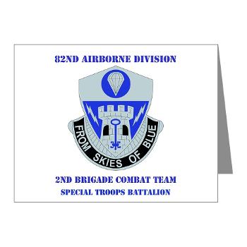 2BCT2BSTB - M01 - 02 - DUI - 2nd Bde - Special Troops Bn with text Note Cards (Pk of 20)