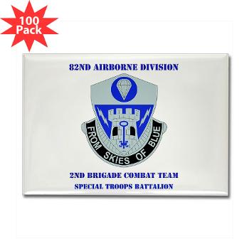 2BCT2BSTB - M01 - 01 - DUI - 2nd Bde - Special Troops Bn with text Rectangle Magnet (100 pack)