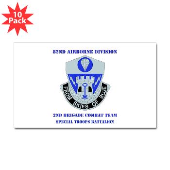 2BCT2BSTB - M01 - 01 - DUI - 2nd Bde - Special Troops Bn with text Sticker (Rectangle 10 pk)