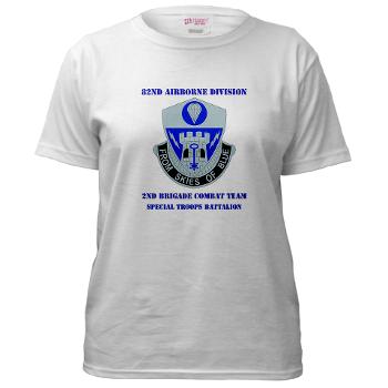2BCT2BSTB - A01 - 04 - DUI - 2nd Bde - Special Troops Bn with text Women's T-Shirt