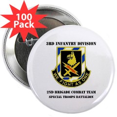 2BCTS2BCTSTB - M01 - 01 - DUI - 2nd BCT - Special Troops Bn with Text - 2.25" Button (100 pack)