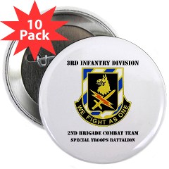 2BCTS2BCTSTB - M01 - 01 - DUI - 2nd BCT - Special Troops Bn with Text - 2.25" Button (10 pack)