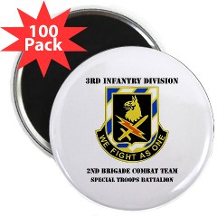 2BCTS2BCTSTB - M01 - 01 - DUI - 2nd BCT - Special Troops Bn with Text - 2.25" Magnet (100 pack)